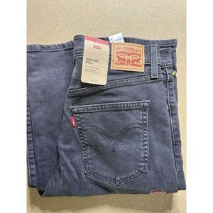 NWT Women's LEVI'S Black Ribcage Wide Leg Jeans Size W 32 X L 32 RRP £110